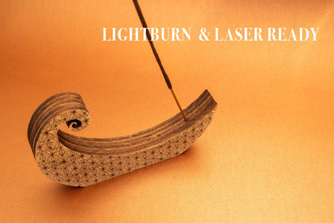 Incense Holder Twirl Vector File for Laser Cutter. SVG MaramadeLaser 