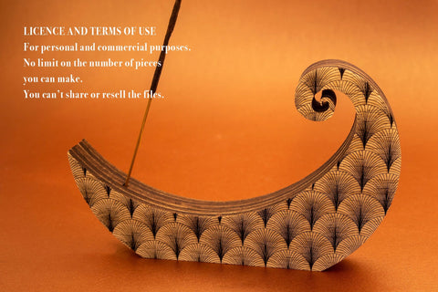 Incense Holder Twirl Vector File for Laser Cutter. SVG MaramadeLaser 