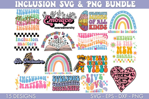 Inclusion Neurodiversity SVG PNG Bundle SVG Freeling Design House 