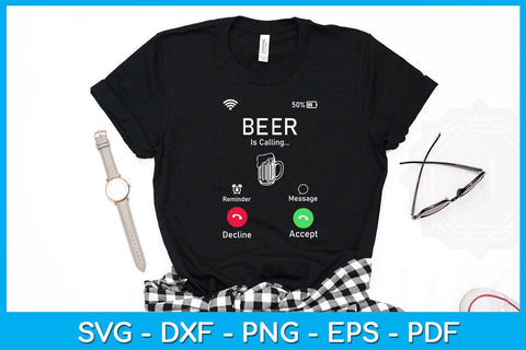 Incoming Call Beer Is Calling SVG PNG PDF Cut File SVG Creativedesigntee 