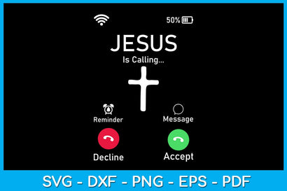 Incoming Call Jesus Is Calling SVG PNG PDF Cut File SVG Creativedesigntee 