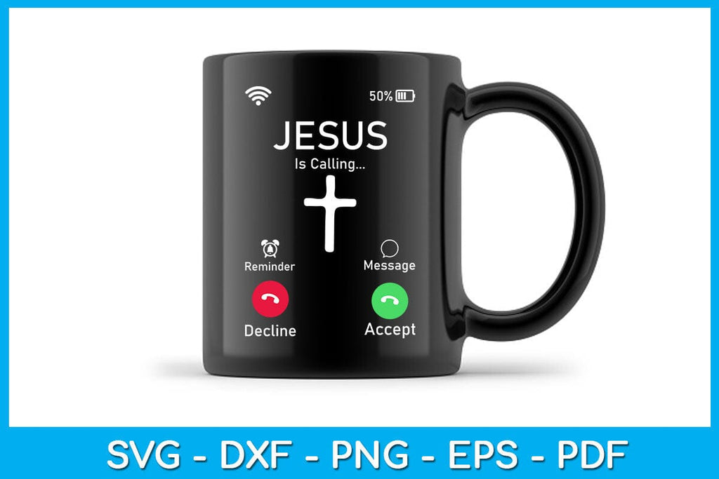 Incoming Call Jesus Is Calling SVG PNG PDF Cut File - So Fontsy