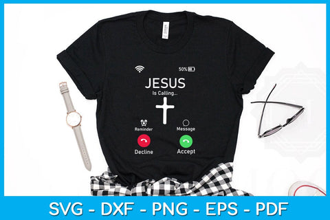 Incoming Call Jesus Is Calling SVG PNG PDF Cut File SVG Creativedesigntee 