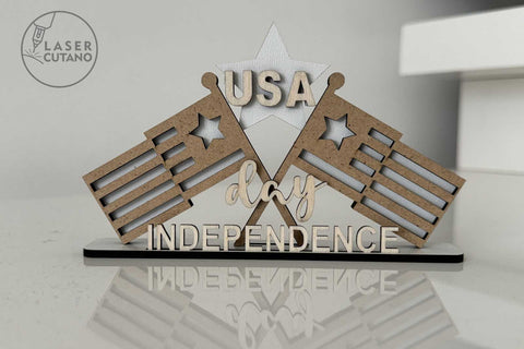 Independence Day Decorative Template SVG LaserCutano 