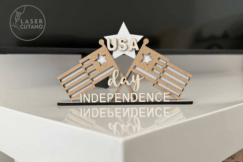 Independence Day Decorative Template SVG LaserCutano 