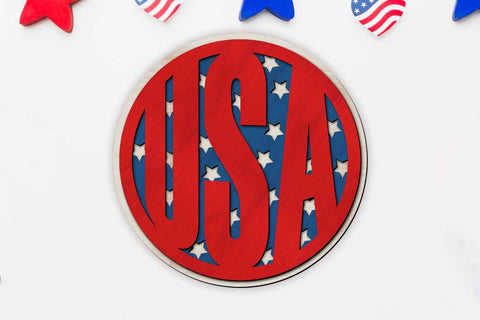 Independence Day SET Decorative Panels SVG LaserCutano 