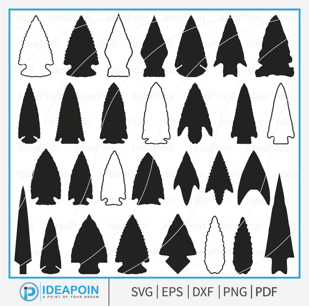 Indian Arrowhead svg, Arrowhead PNG, Arrowhead Outline SVG, Indian Arr