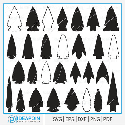 Indian Arrowhead svg, Arrowhead PNG, Arrowhead Outline SVG, Indian Arrowhead bundle, arrowhead vector SVG Dinvect 