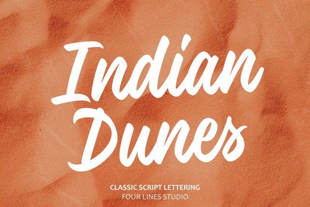 Indian Dunes – Modern Casual Script Font Four Lines Std. 