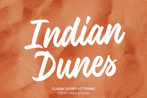 Indian Dunes – Modern Casual Script Font Four Lines Std. 