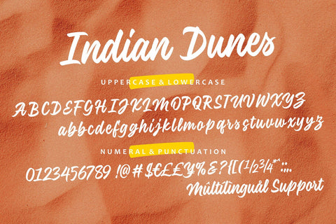 Indian Dunes – Modern Casual Script Font Four Lines Std. 