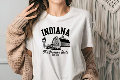 Indiana The Hoosier State Est. 1816 SVG Angelina750 