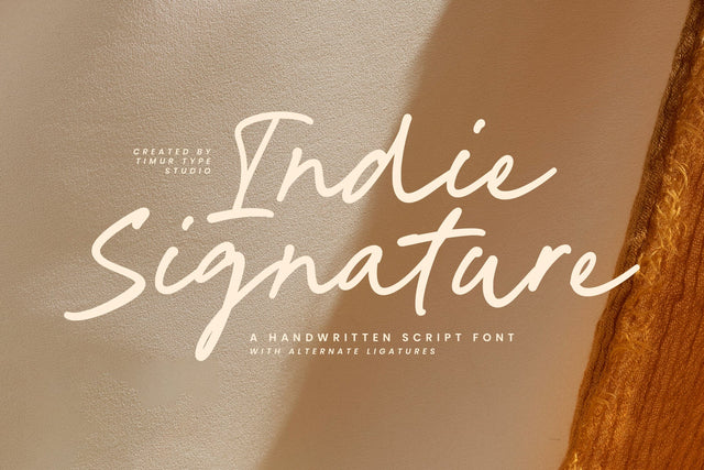 Indie Signature - Handwritten Script Font Font Timur type 