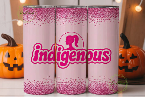 Indigenous Barbie 20oz Tumbler Design Sublimation PixelChick 