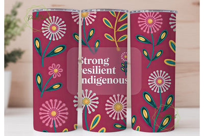 Indigenous Beaded Floral 20oz Tumbler Sublimation PixelChick 