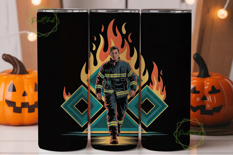 Indigenous Firefighter 20oz Tumbler Sublimation PixelChick 