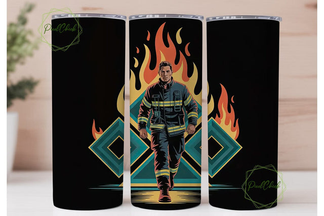 Indigenous Firefighter 20oz Tumbler Sublimation PixelChick 