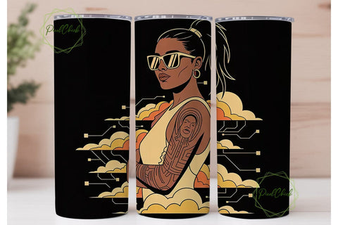 Indigenous Futuristic Woman 20oz Tumbler Sublimation PixelChick 