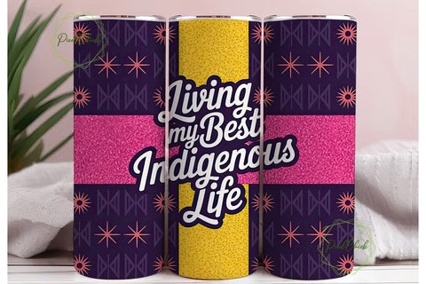 Indigenous Life Tumbler Wrap Sublimation PixelChick 