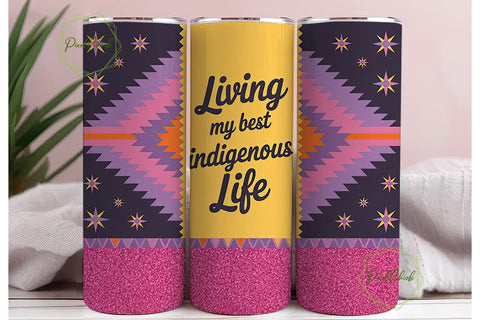 Indigenous Life Tumbler Wrap Sublimation PixelChick 