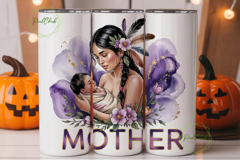 Indigenous Mother 20oz Tumbler Wrap Sublimation PixelChick 