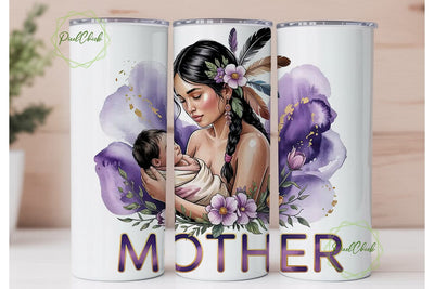 Indigenous Mother 20oz Tumbler Wrap Sublimation PixelChick 