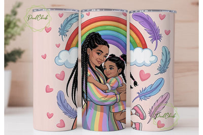 Indigenous Mother & Daughter Tumbler Sublimation PixelChick 