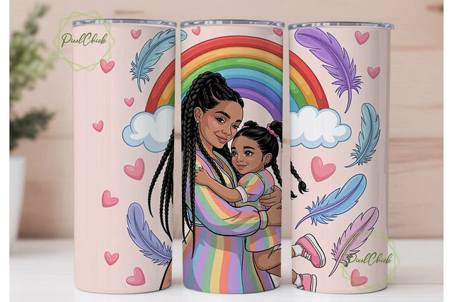 Indigenous Mother & Daughter Tumbler Sublimation PixelChick 