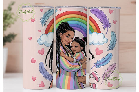 Indigenous Mother & Daughter Tumbler Sublimation PixelChick 