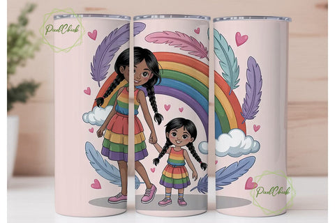 Indigenous Mother & Daughter Tumbler Sublimation PixelChick 