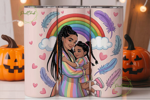 Indigenous Mother & Daughter Tumbler Sublimation PixelChick 