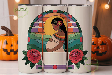 Indigenous Mother Tumbler Wrap Sublimation PixelChick 