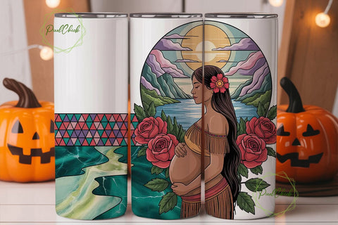Indigenous Mother Tumbler Wrap Sublimation PixelChick 