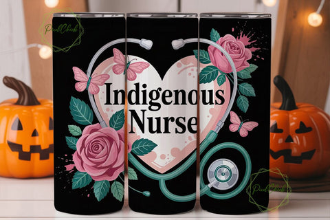 Indigenous Nurse 20oz Tumbler Design Sublimation PixelChick 