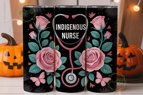 Indigenous Nurse 20oz Tumbler Design Sublimation PixelChick 