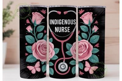 Indigenous Nurse 20oz Tumbler Design Sublimation PixelChick 