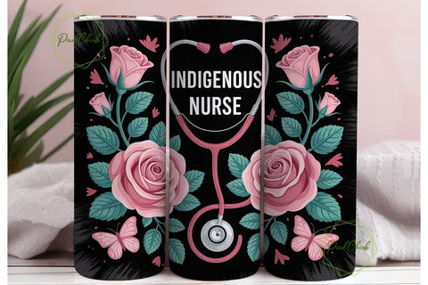Indigenous Nurse 20oz Tumbler Design Sublimation PixelChick 