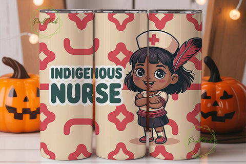 Indigenous Nurse 20oz Tumbler Wrap Sublimation PixelChick 