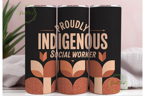 Indigenous Social Worker 20oz Tumbler Sublimation PixelChick 