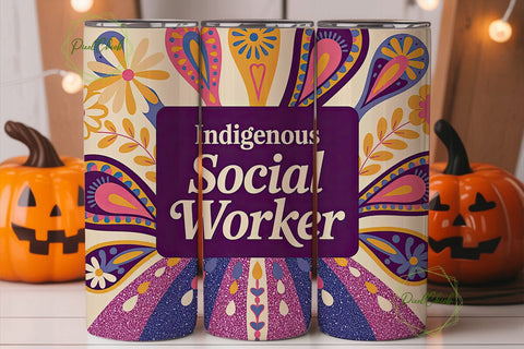 Indigenous Social Worker 20oz Tumbler Sublimation PixelChick 