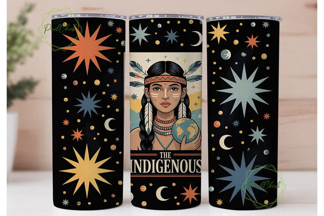 Indigenous Woman 20oz Tumbler Design Sublimation PixelChick 