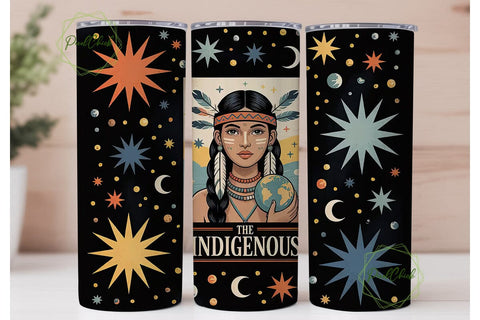 Indigenous Woman 20oz Tumbler Design Sublimation PixelChick 