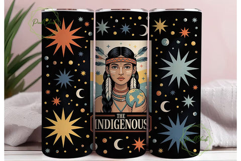 Indigenous Woman 20oz Tumbler Design Sublimation PixelChick 