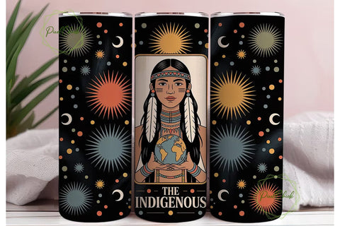 Indigenous Woman 20oz Tumbler Design Sublimation PixelChick 