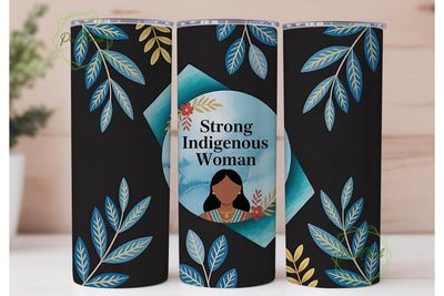 Indigenous Woman 20oz Tumbler Wrap Sublimation PixelChick 