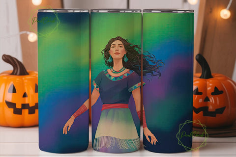 Indigenous Woman Aurora 20oz Tumbler Sublimation PixelChick 