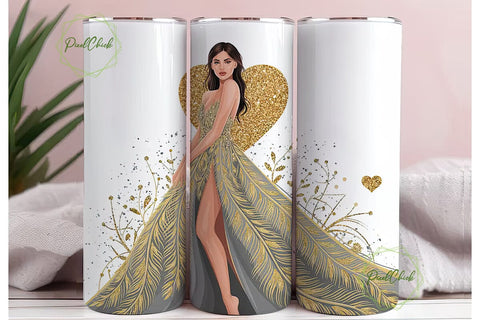 Indigenous Woman Tumbler Wrap Sublimation PixelChick 