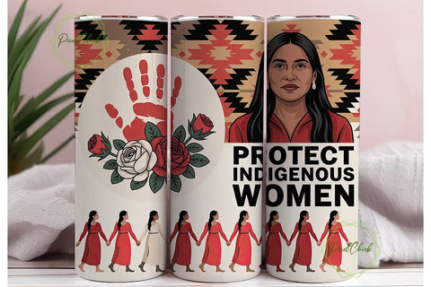 Indigenous Women 20oz Tumbler Wrap Sublimation PixelChick 