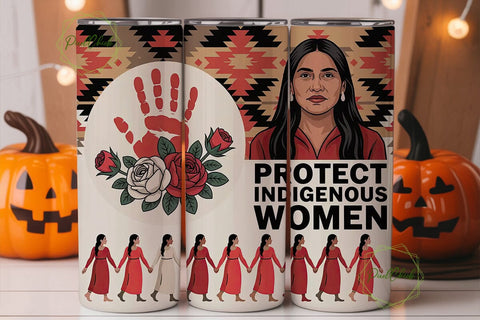Indigenous Women 20oz Tumbler Wrap Sublimation PixelChick 