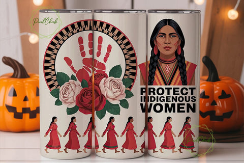 Indigenous Women 20oz Tumbler Wrap Sublimation PixelChick 